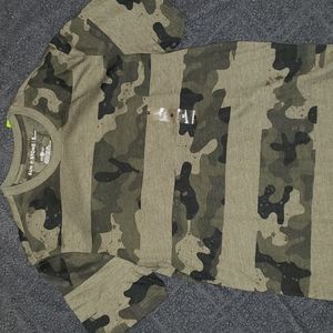 NWT SUN AND STONE Camoflauge  shirt